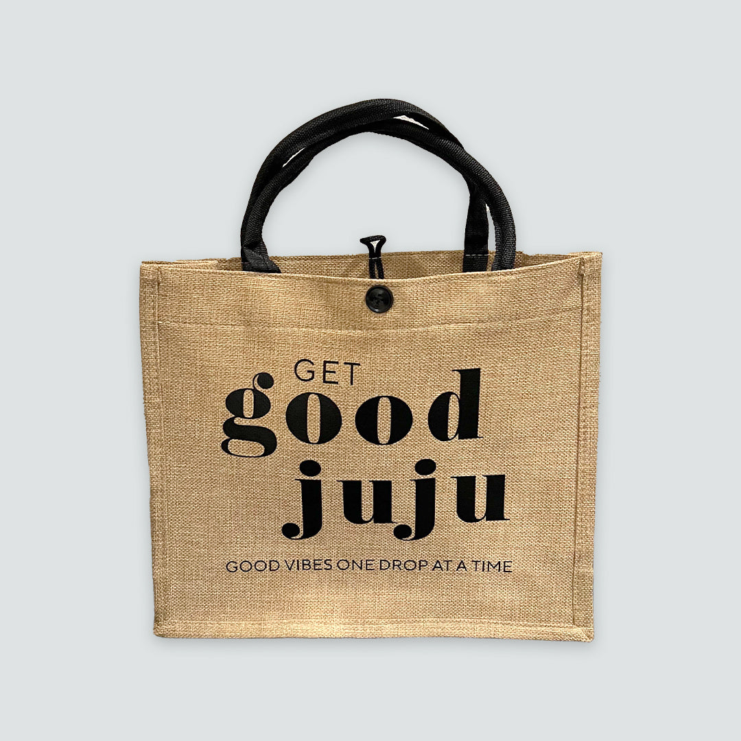 Tote Bag – Eco-Friendly, Reusable Jute Bag with Positive Vibes